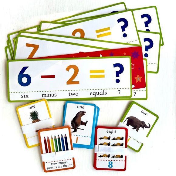 Math Wizard Numbers Counting Card Game Kids Mathematics Learning Flashcards Set - Picture 6 of 15